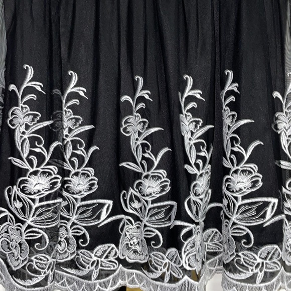 Alfani Floral Pleated Skirt - Black & White - Size XL - Picture 3 of 8